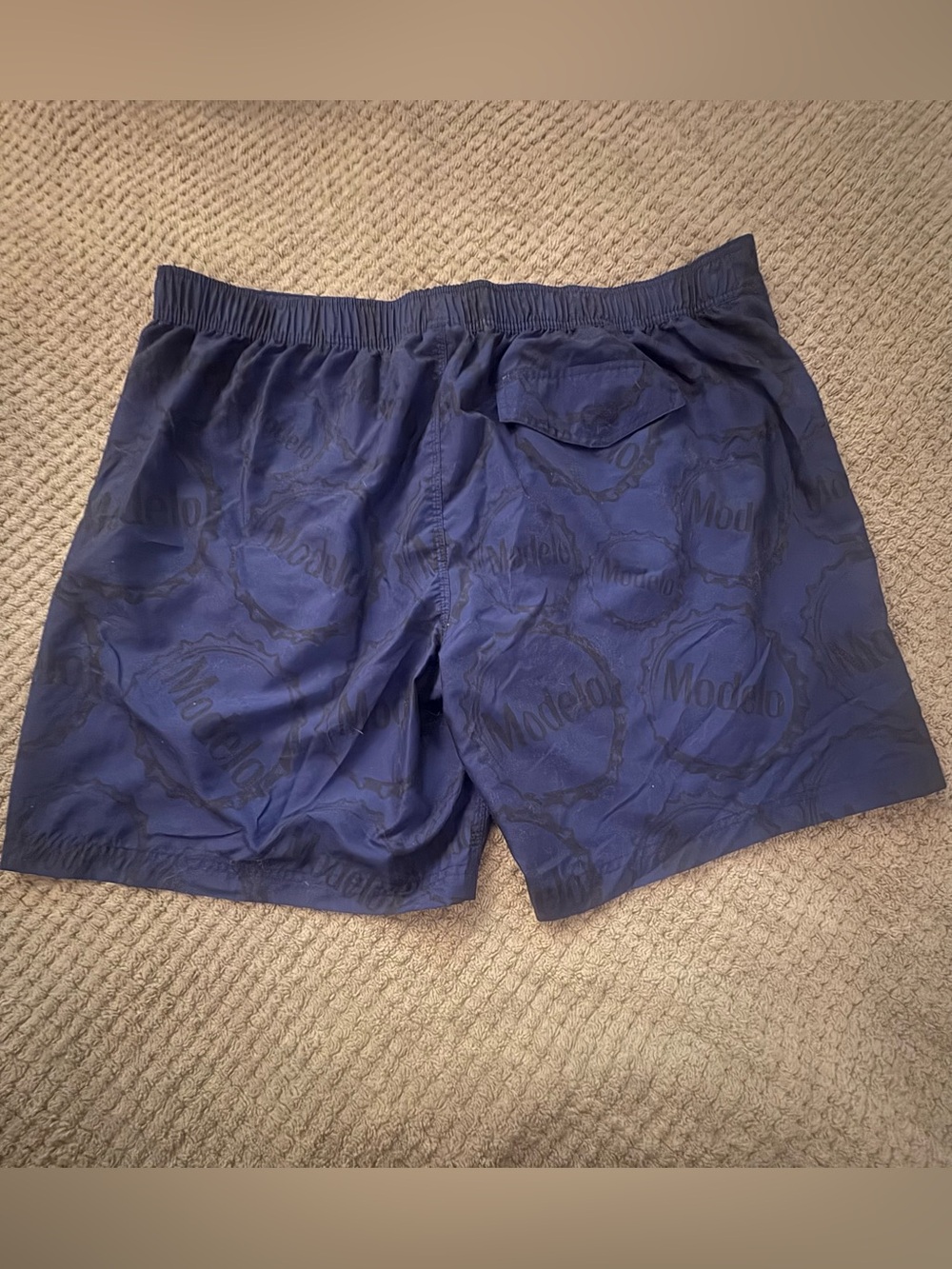 Modelo Navy Swim Board Shorts with White Logo - Picture 5 of 5